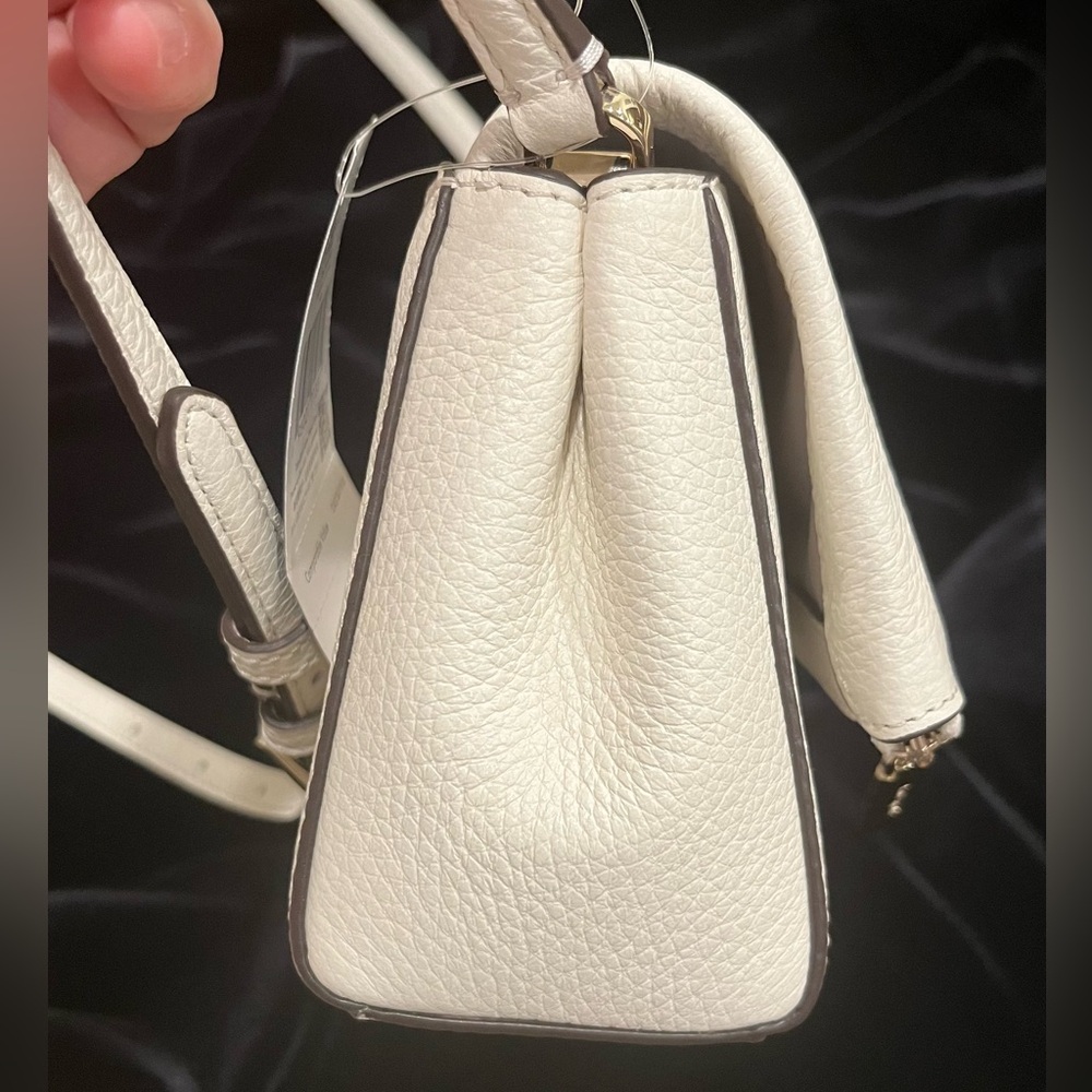 Kate Spade Leila Flip Zip Crossbody Leather Bag Cream Gold NWT - Picture 11 of 16